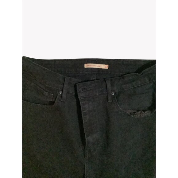 Levis Womens 721 High-Rise Skinny Black Jeans Size 32 Cotton Blend - Picture 4 of 6
